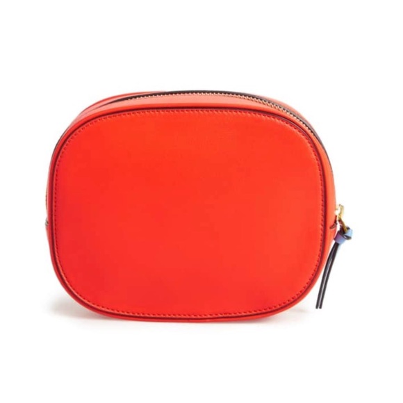 NEW Tory Burch Logo Perforated Leather Cosmetics Case - Picture 3 of 4